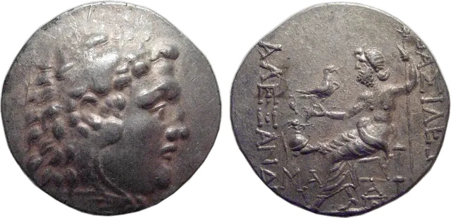 Posthumous Alexander tetradrachm from Mesembria on the Black Sea, about 175 to 125 BC