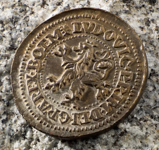 Reverse of a Joachimsthaler with the Bohemian lion