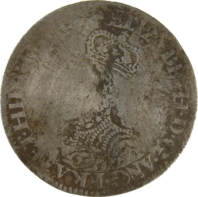 Elizabeth I milled silver sixpence of 1562, machine-struck at the Tower Mint, showing the queen's crowned bust