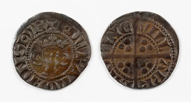 Silver penny of Edward I struck at Bristol, 1280–81, with a crowned facing portrait