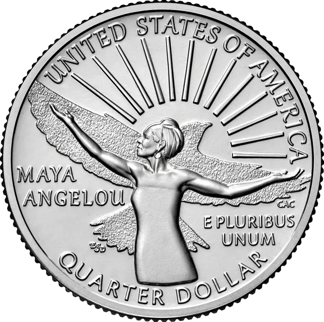 Washington quarter, 1932 to today (2022 Maya Angelou reverse shown)